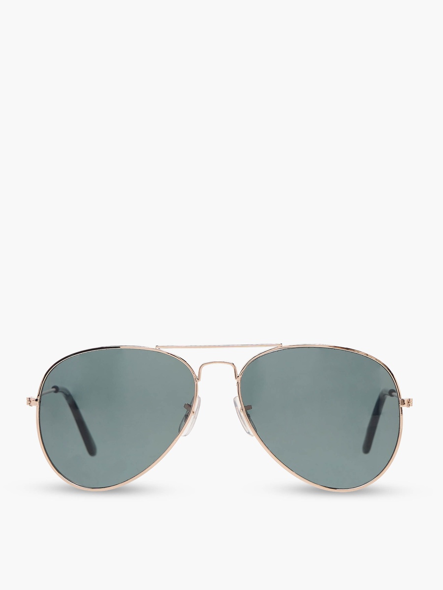Men Aviator Grey Lens Sunglasses