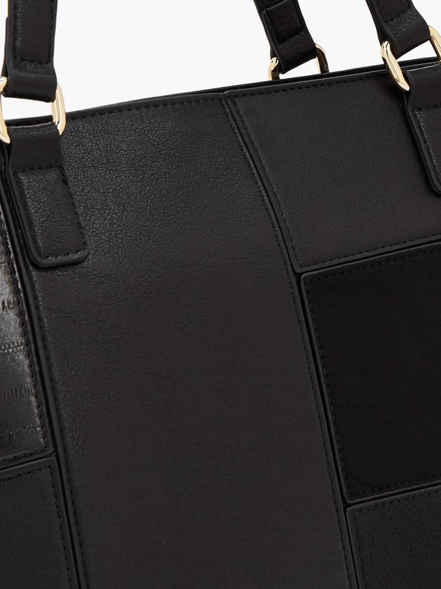 Panelled Tote Bag with Detachable Strap