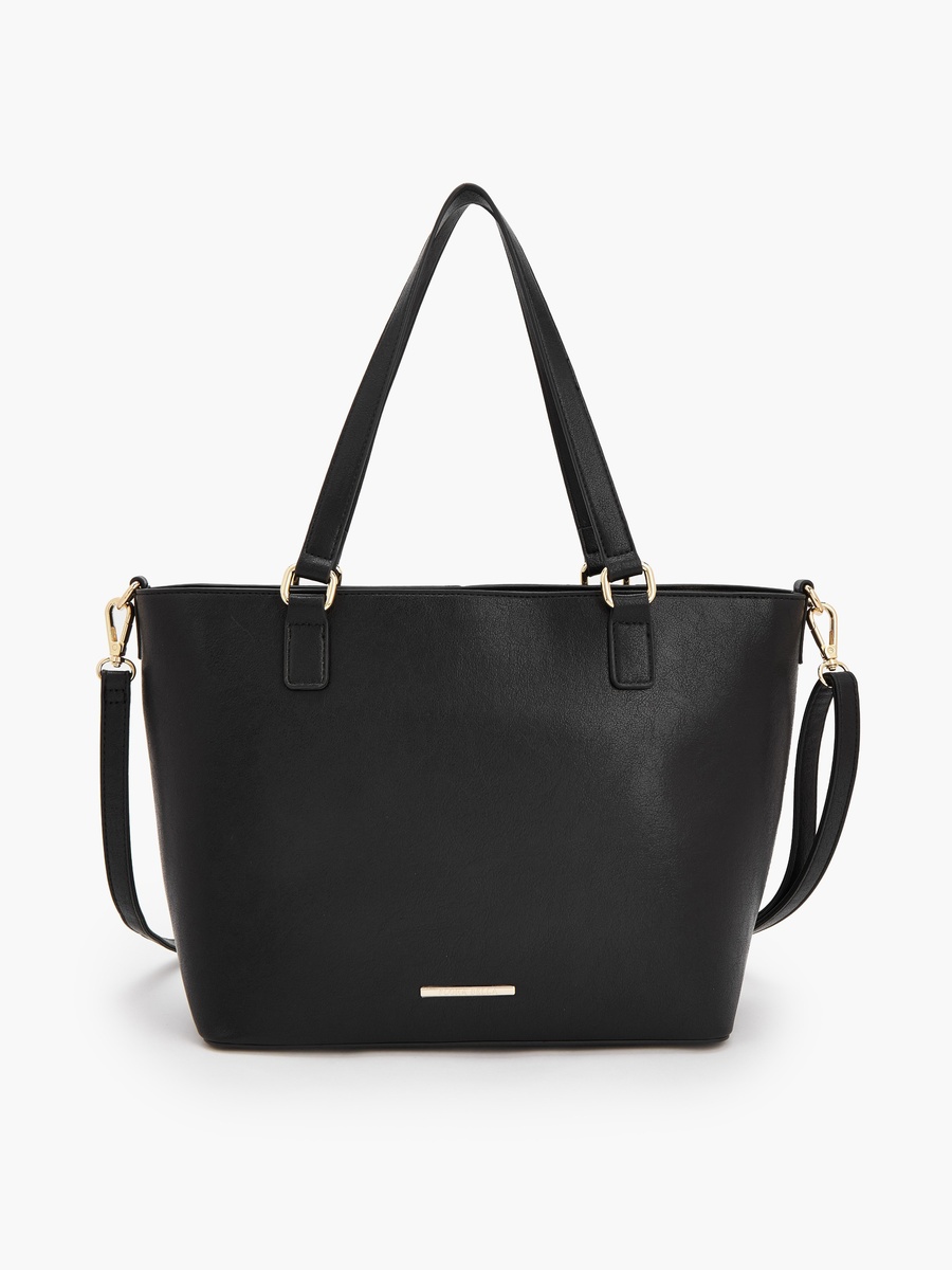 Panelled Tote Bag with Detachable Strap