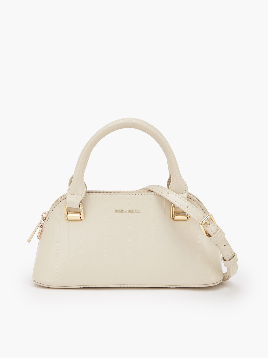 Textured Crossbody Bag with Detachable Strap