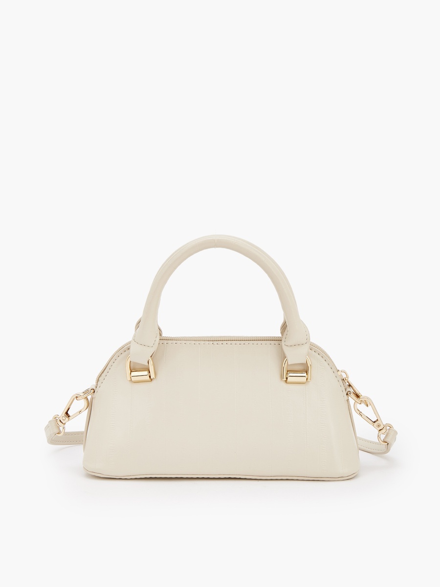 Textured Crossbody Bag with Detachable Strap