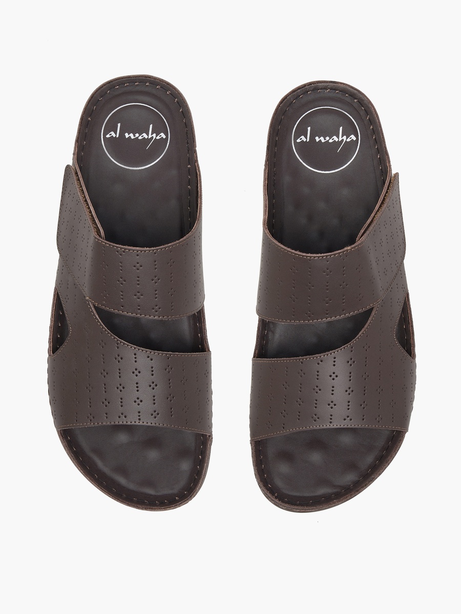 Men Perforated Design Arabic Sandals