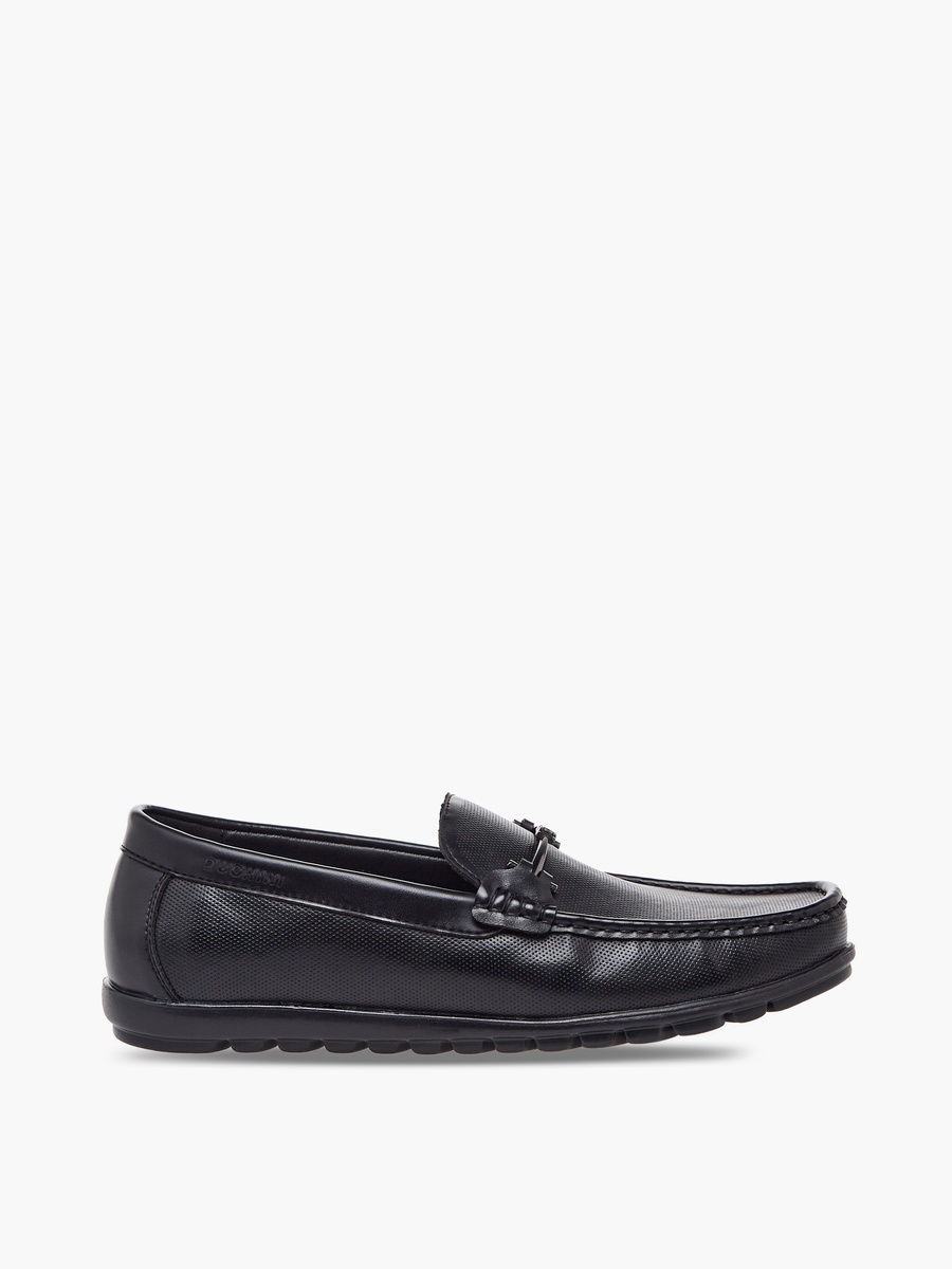 Men Textured Slip-On Loafers