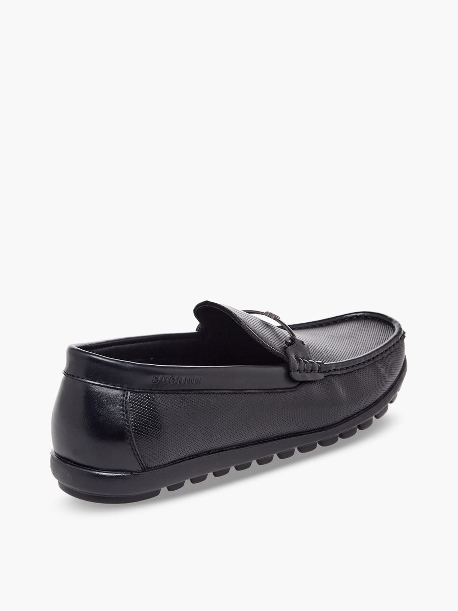 Men Textured Slip-On Loafers