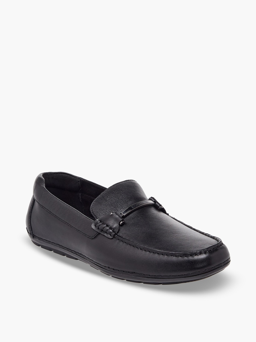 Men Horsebit Accent Leather Loafers