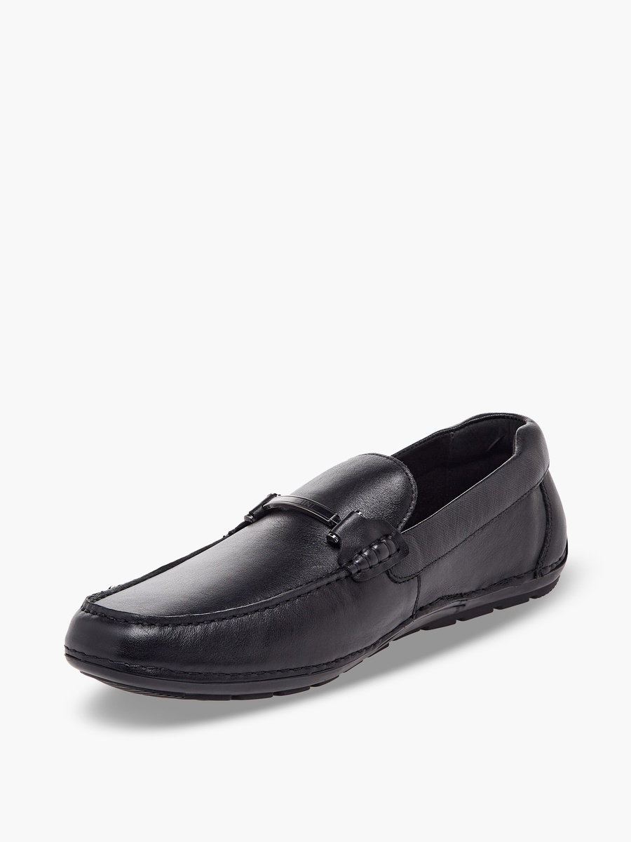 Men Horsebit Accent Leather Loafers