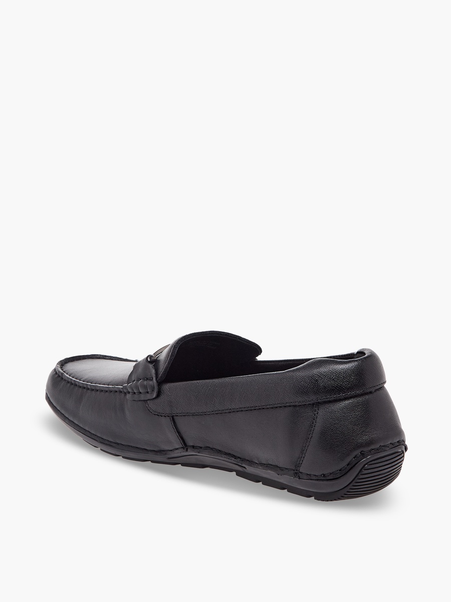Men Horsebit Accent Leather Loafers