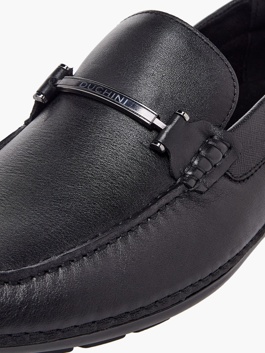 Men Horsebit Accent Leather Loafers