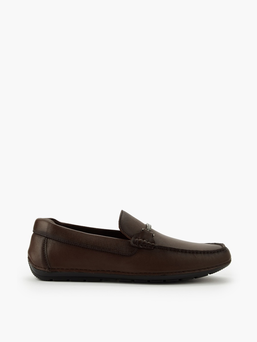 Men Horsebit Accent Leather Loafers
