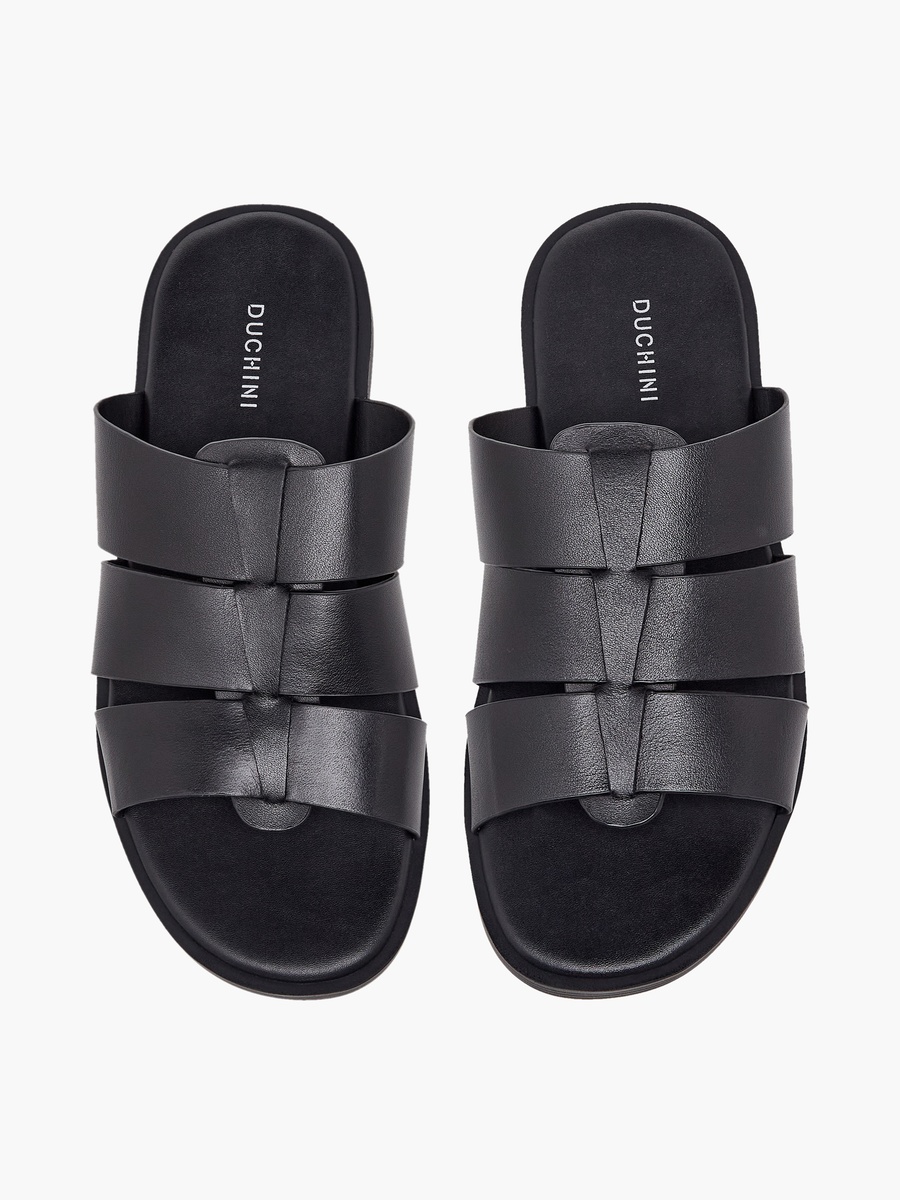 Men Slip-On Leather Comfort Sandals