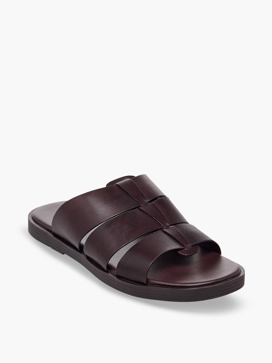 Men Slip-On Leather Comfort Sandals