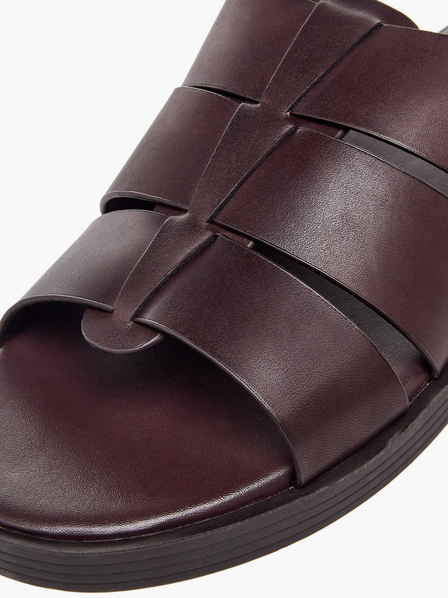 Men Slip-On Leather Comfort Sandals