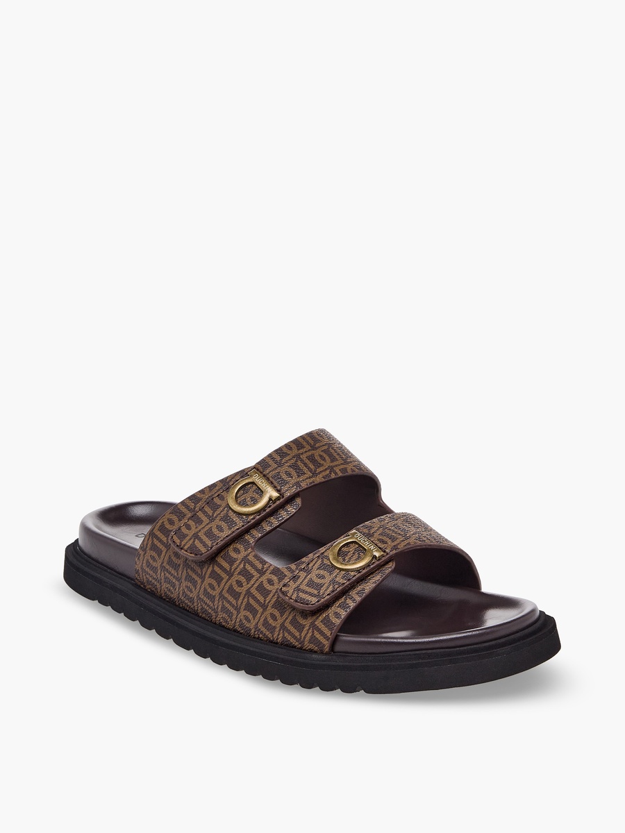 Men Monogram Print Comfort Sandals