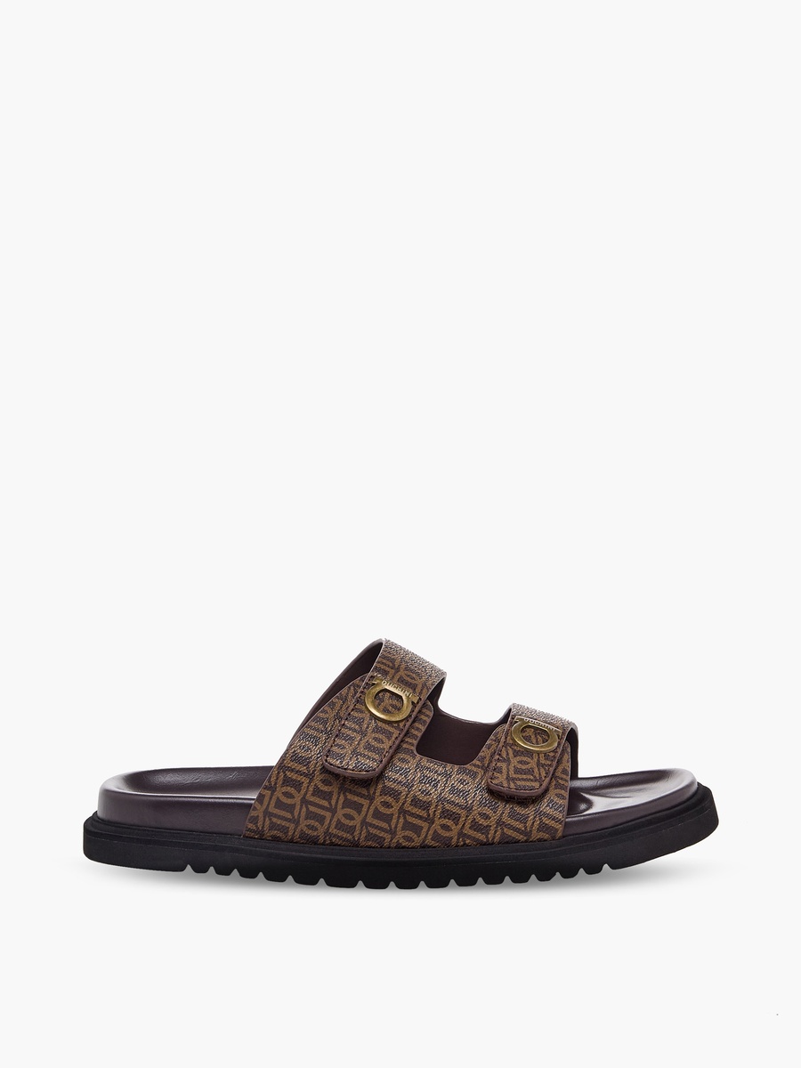 Men Monogram Print Comfort Sandals