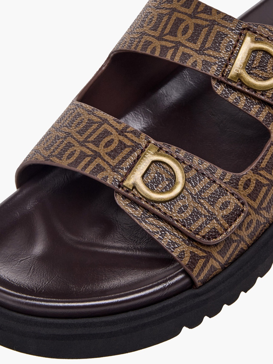 Men Monogram Print Comfort Sandals