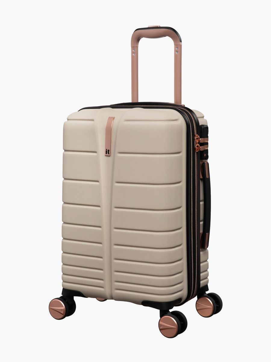 Textured Hardcase Luggage Trolley with Retractable Handle