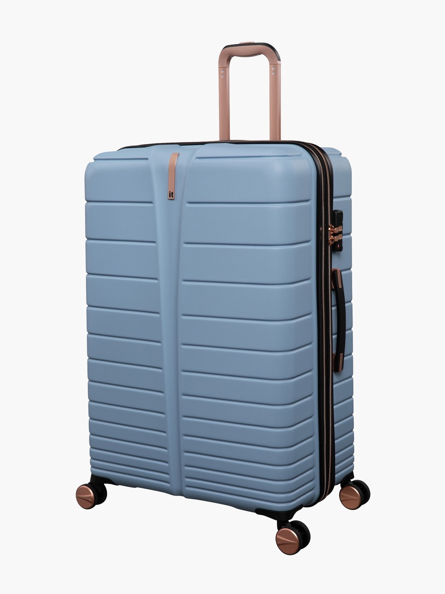 Textured Hardcase Luggage Trolley with Retractable Handle