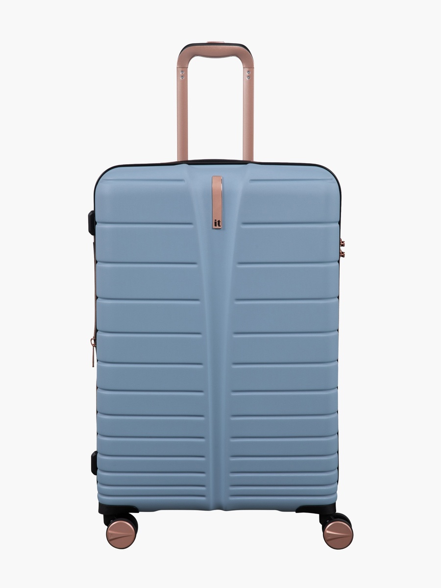 Textured Hardcase Luggage Trolley with Retractable Handle