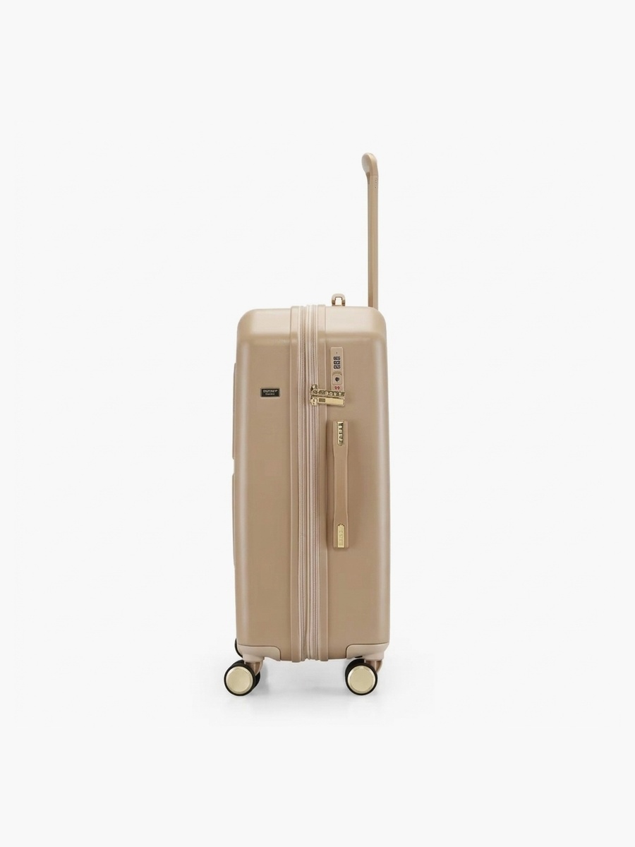 Textured Hardcase Luggage Trolley with Retractable Handle