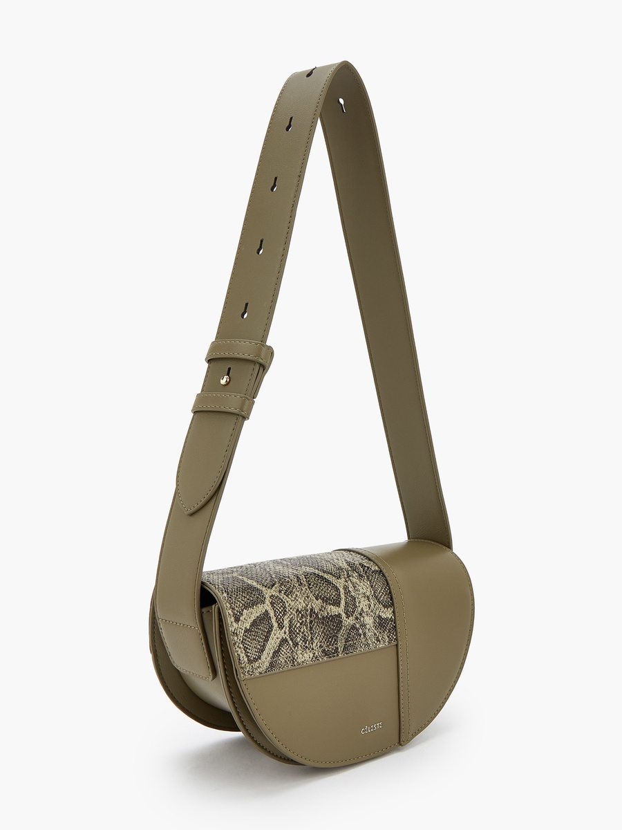 Textured Crossbody Bag with Zip Closure
