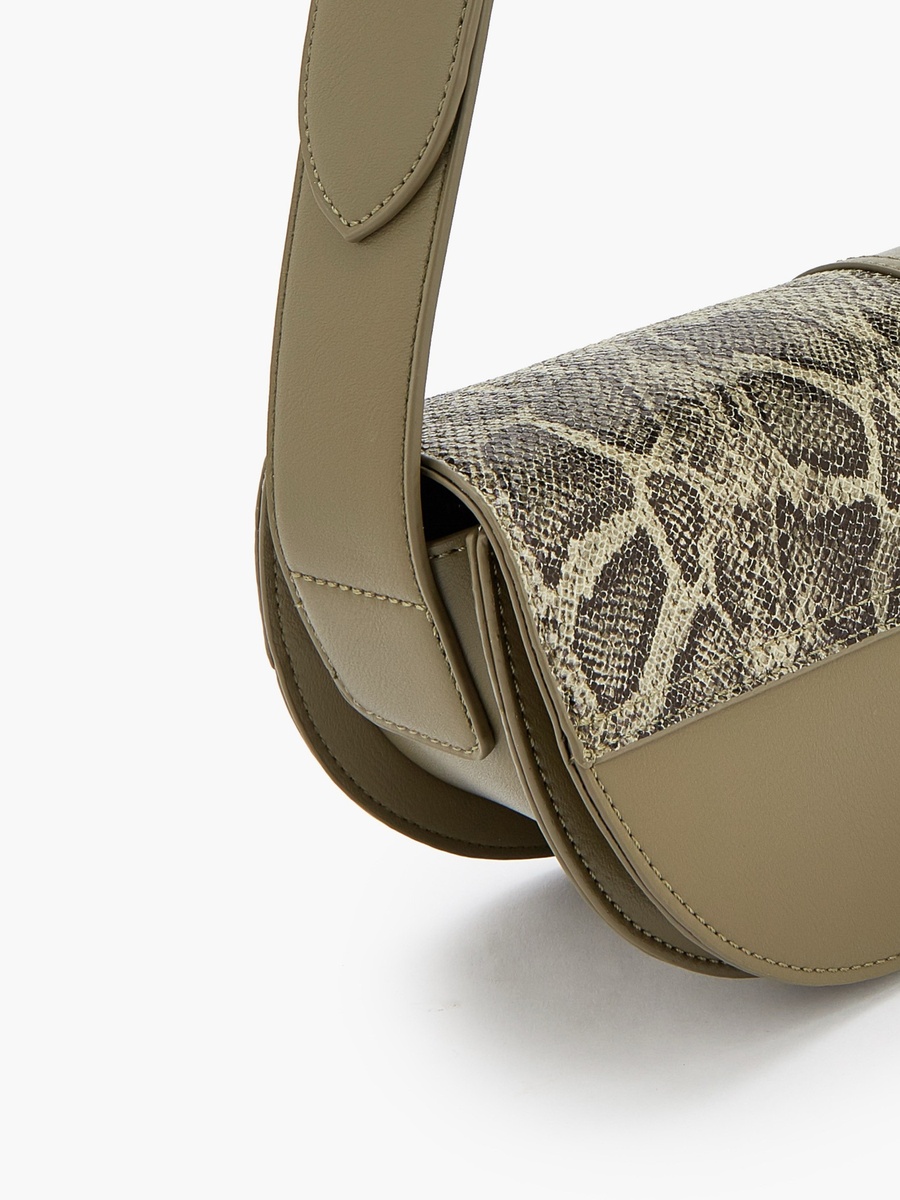 Textured Crossbody Bag with Zip Closure