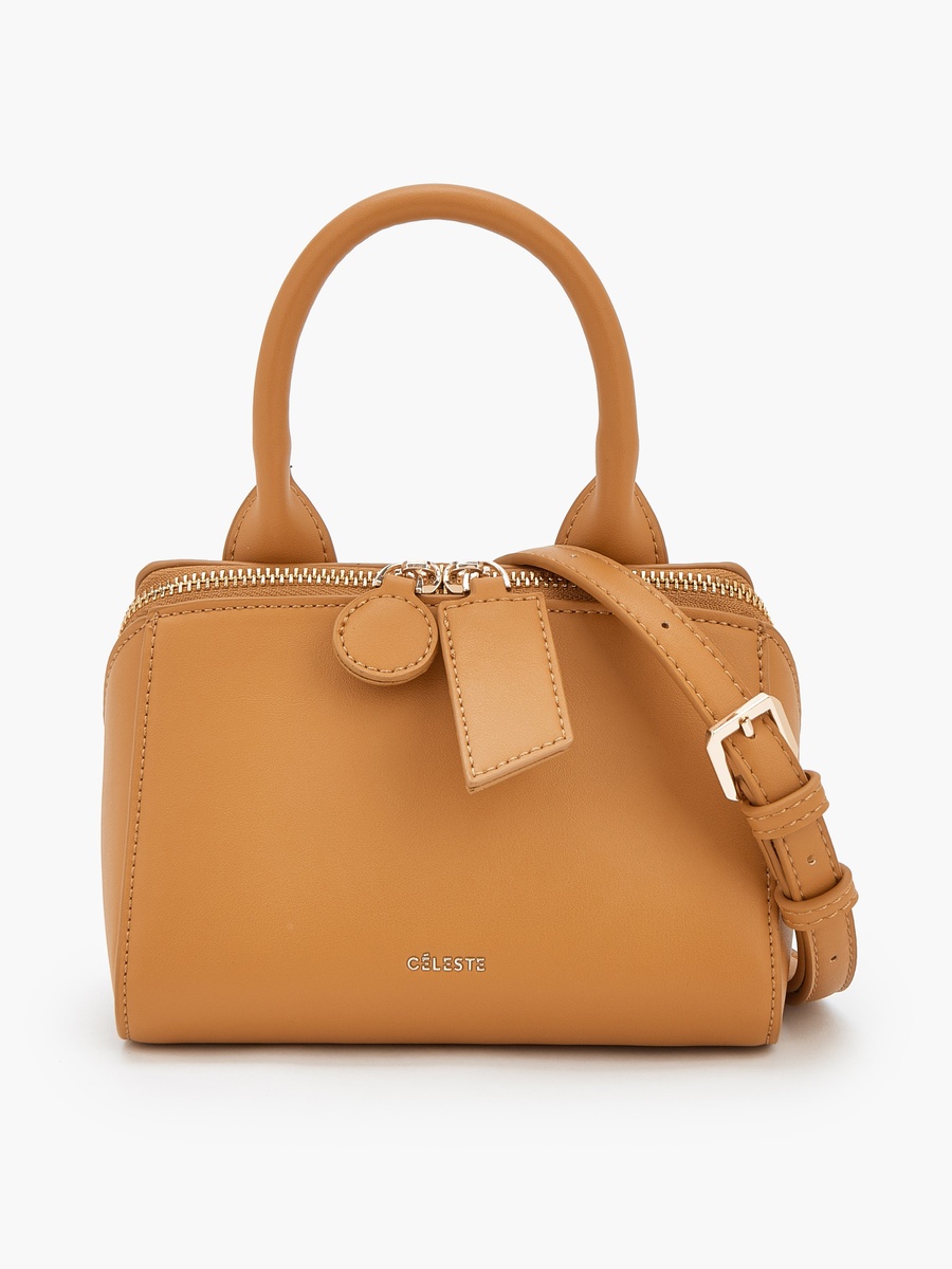 Textured Tote Bag with Detachable Strap