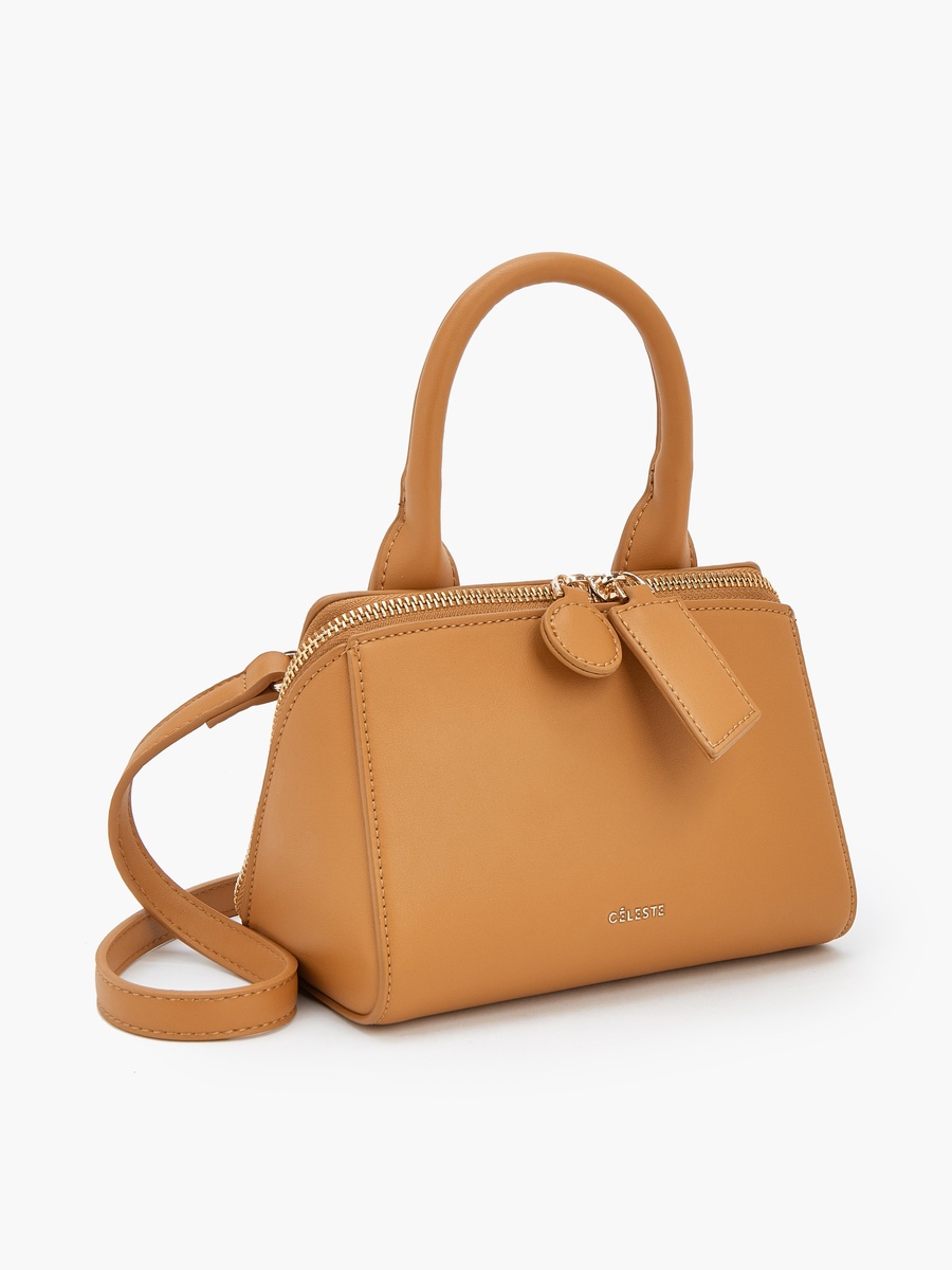 Textured Tote Bag with Detachable Strap