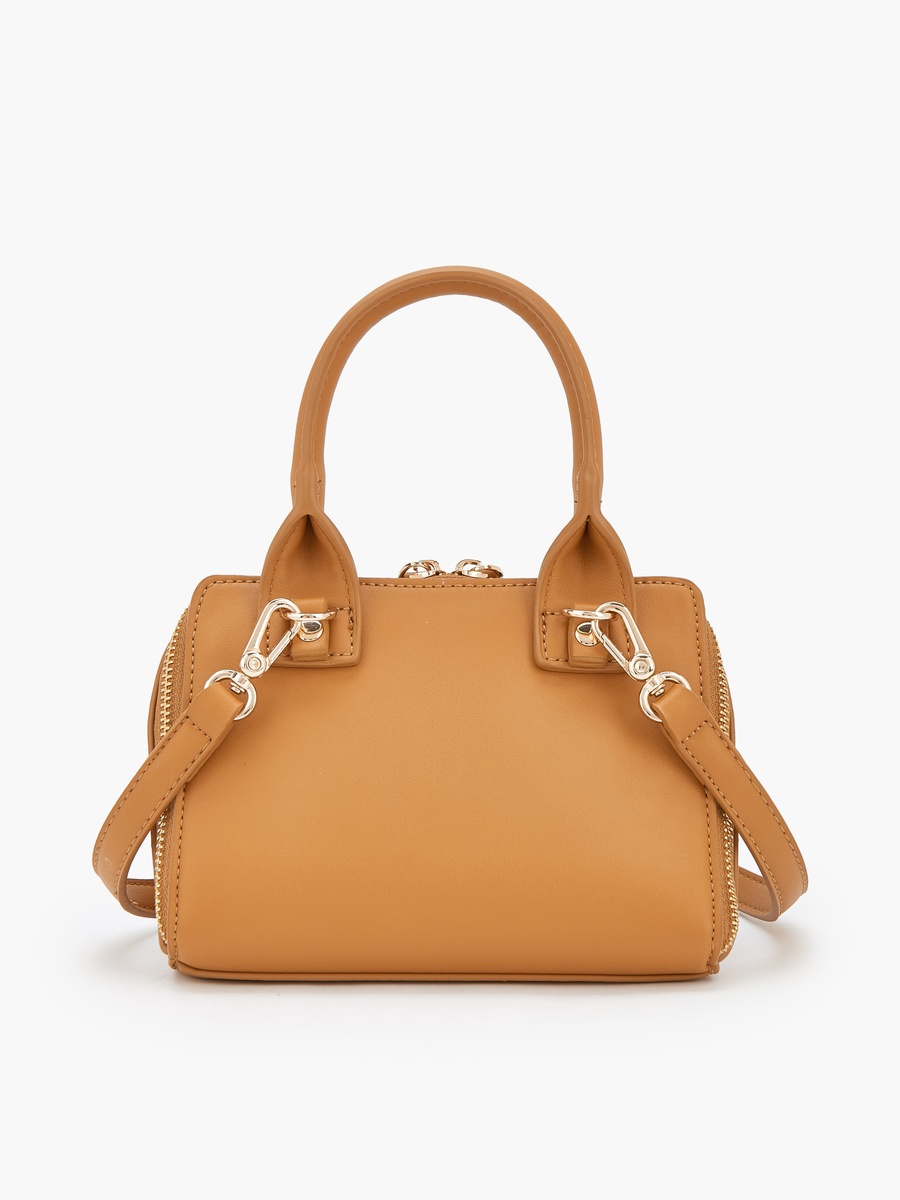 Textured Tote Bag with Detachable Strap
