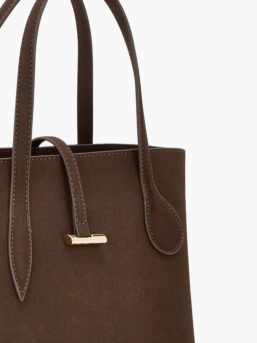 Textured Tote Bag with Detachable Strap