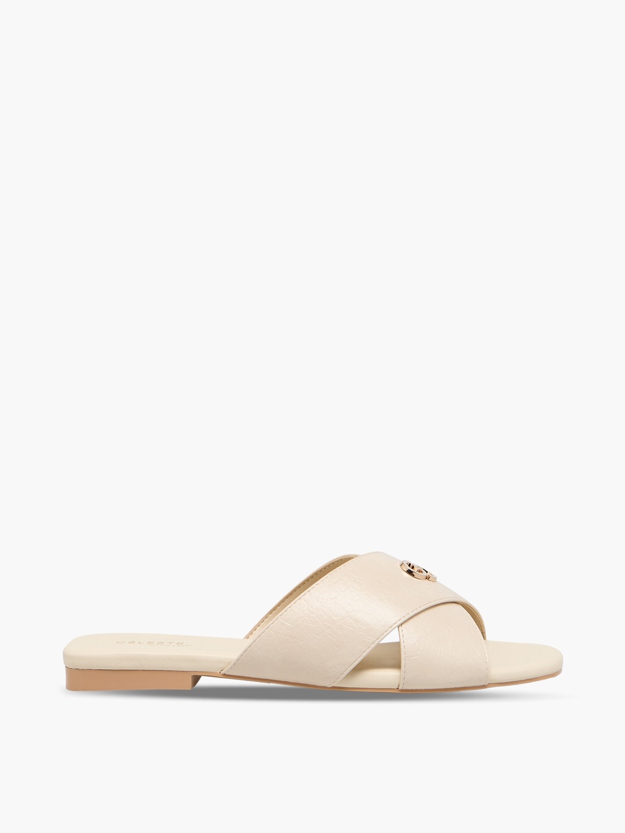 Women Cross Strap Slide Sandals