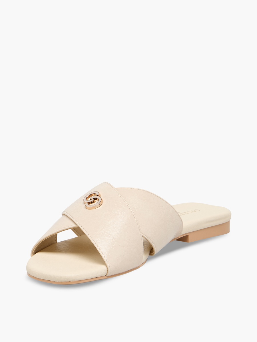 Women Cross Strap Slide Sandals