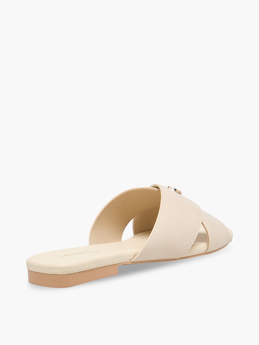 Women Cross Strap Slide Sandals