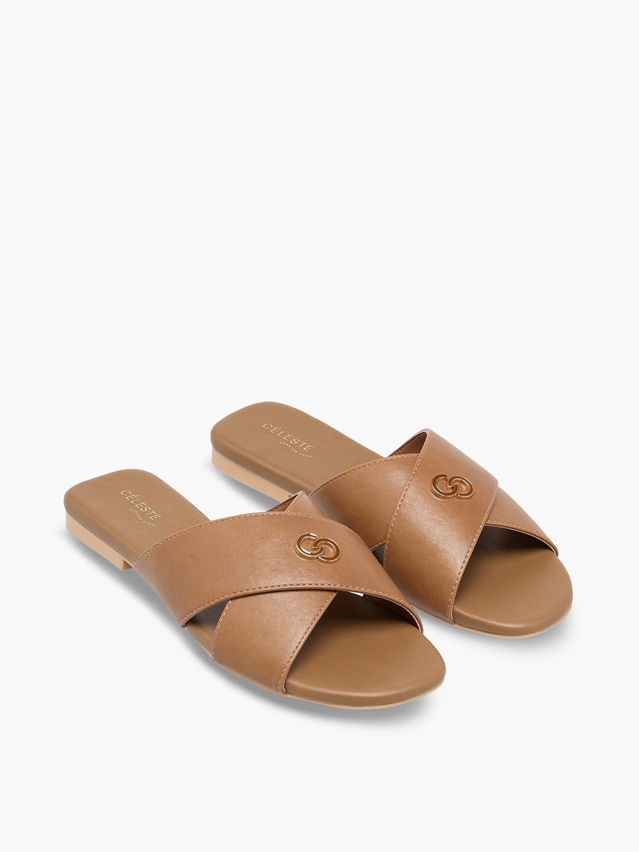 Women Cross Strap Slide Sandals