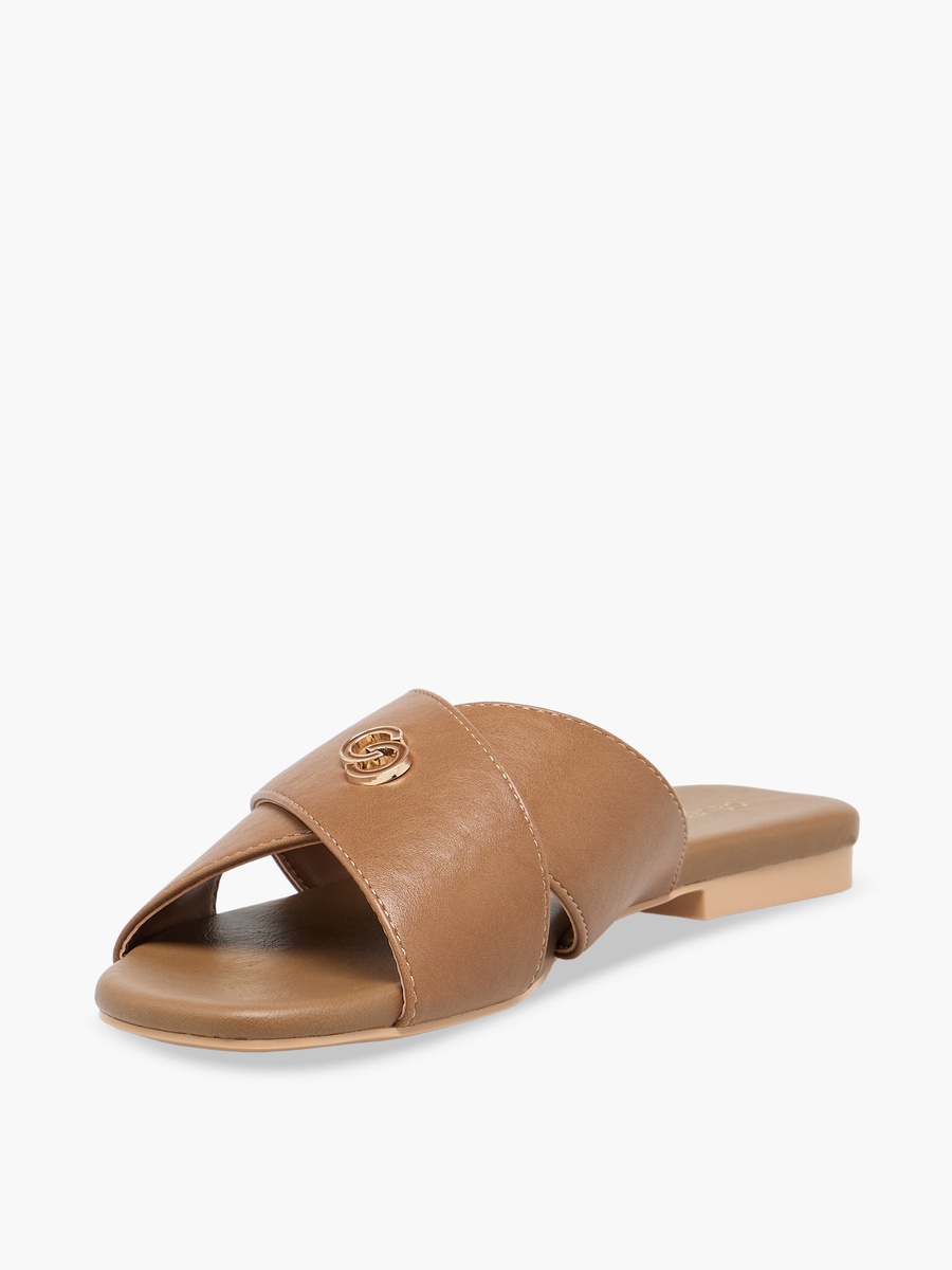 Women Cross Strap Slide Sandals
