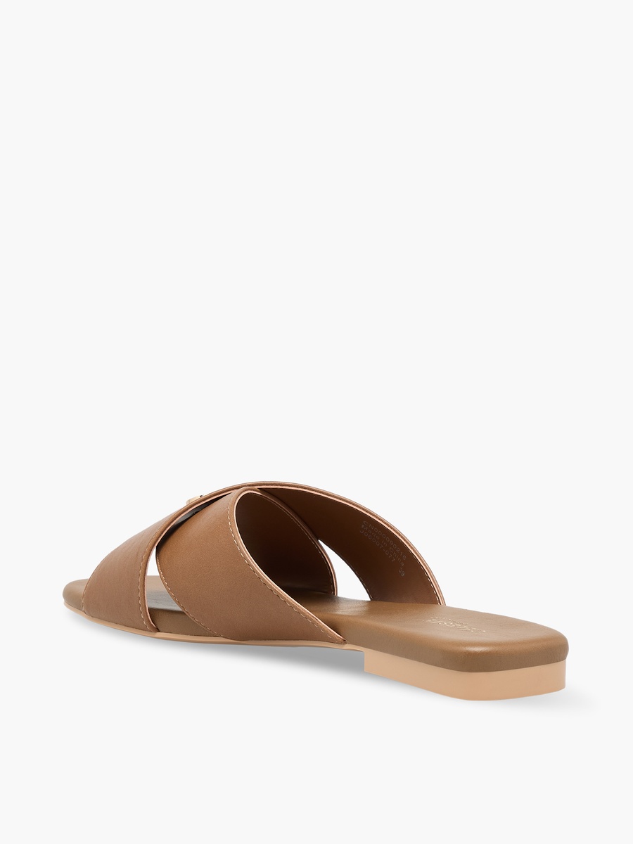 Women Cross Strap Slide Sandals