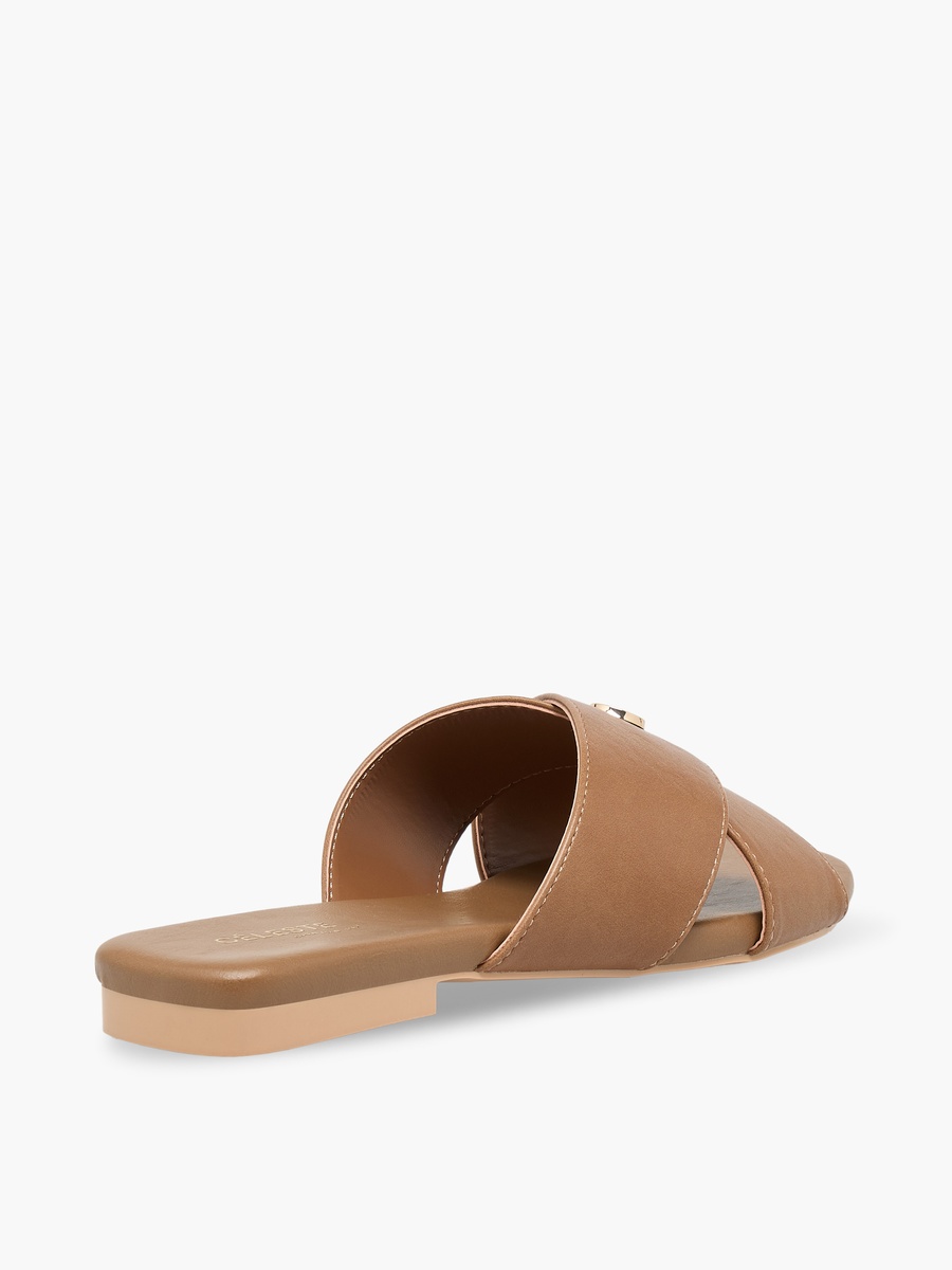 Women Cross Strap Slide Sandals