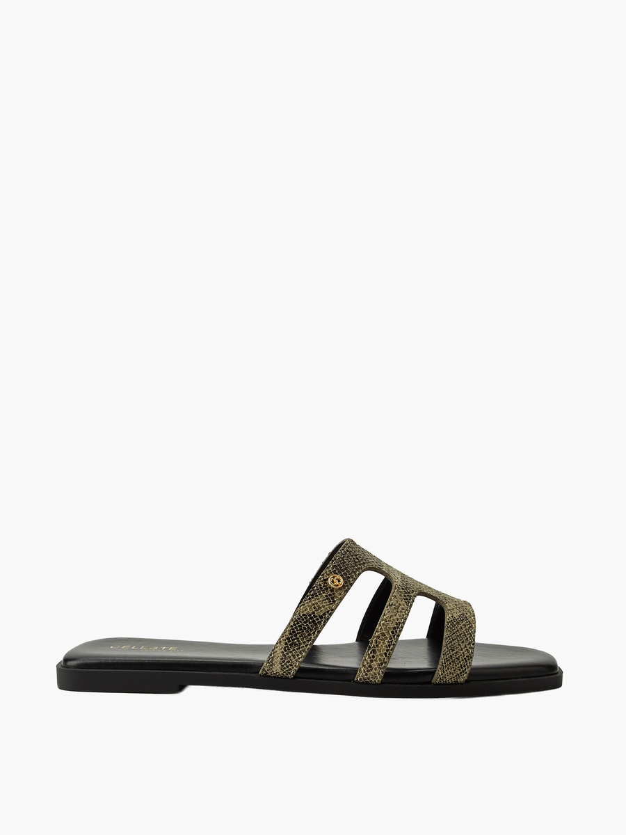 Women Animal Print Slip-On Sandals