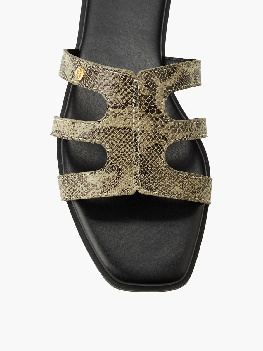 Women Animal Print Slip-On Sandals