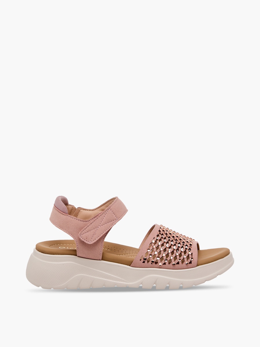 Women Rhinestone Embellished Comfort Sandals