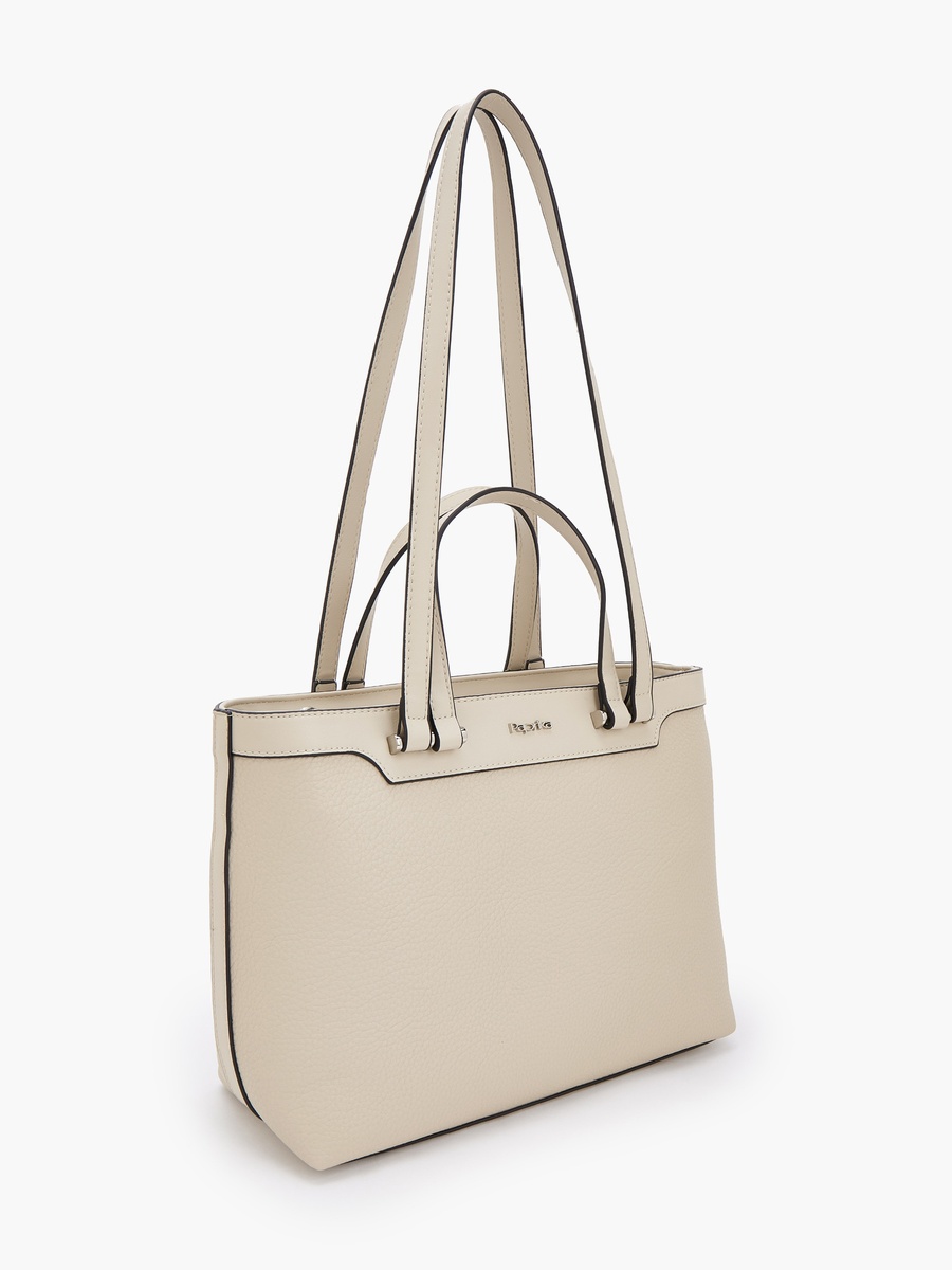 Textured Tote Bag with Double Handle