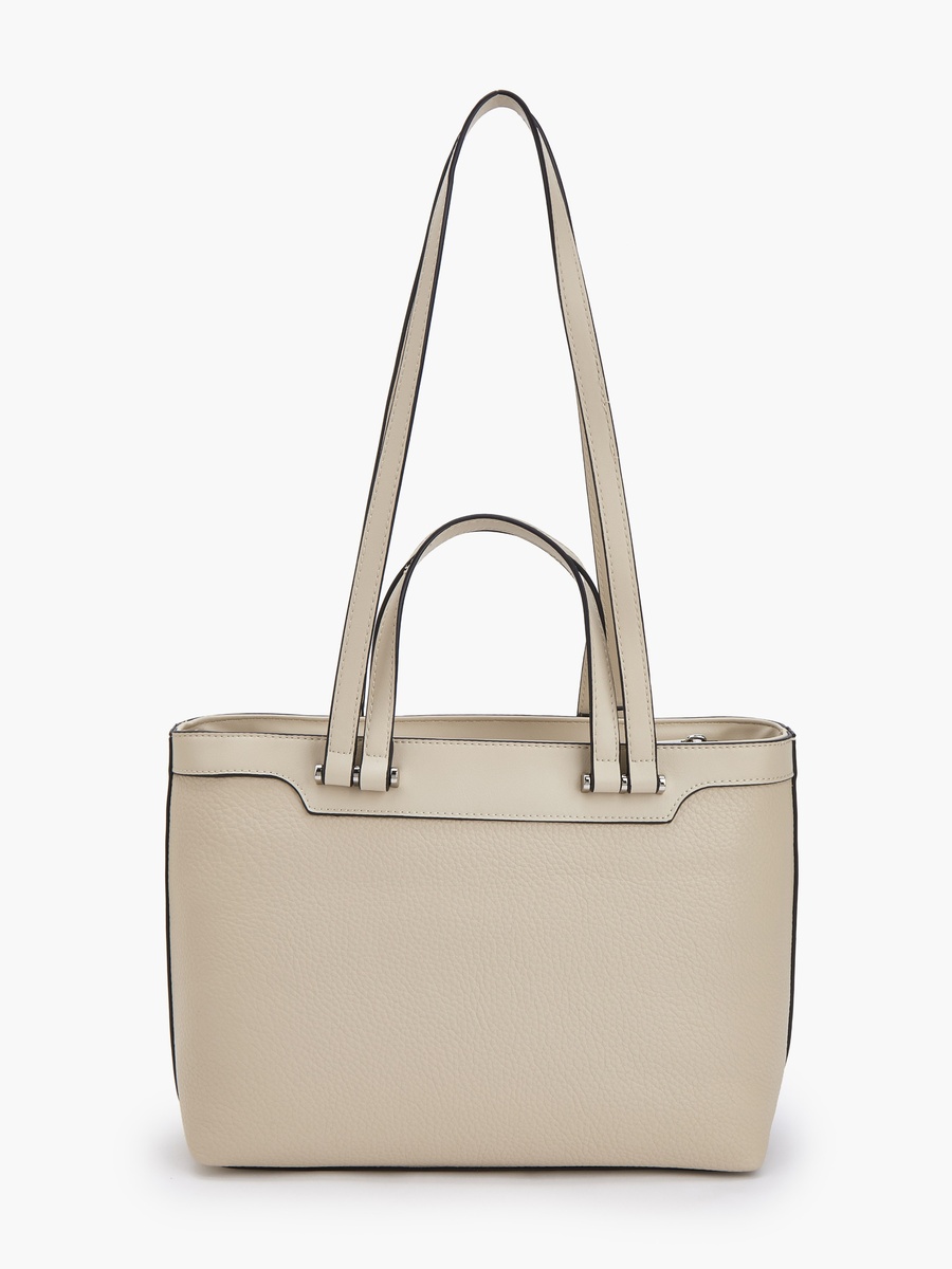 Textured Tote Bag with Double Handle