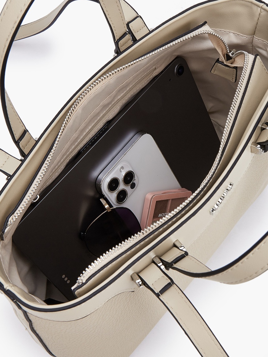 Textured Tote Bag with Double Handle