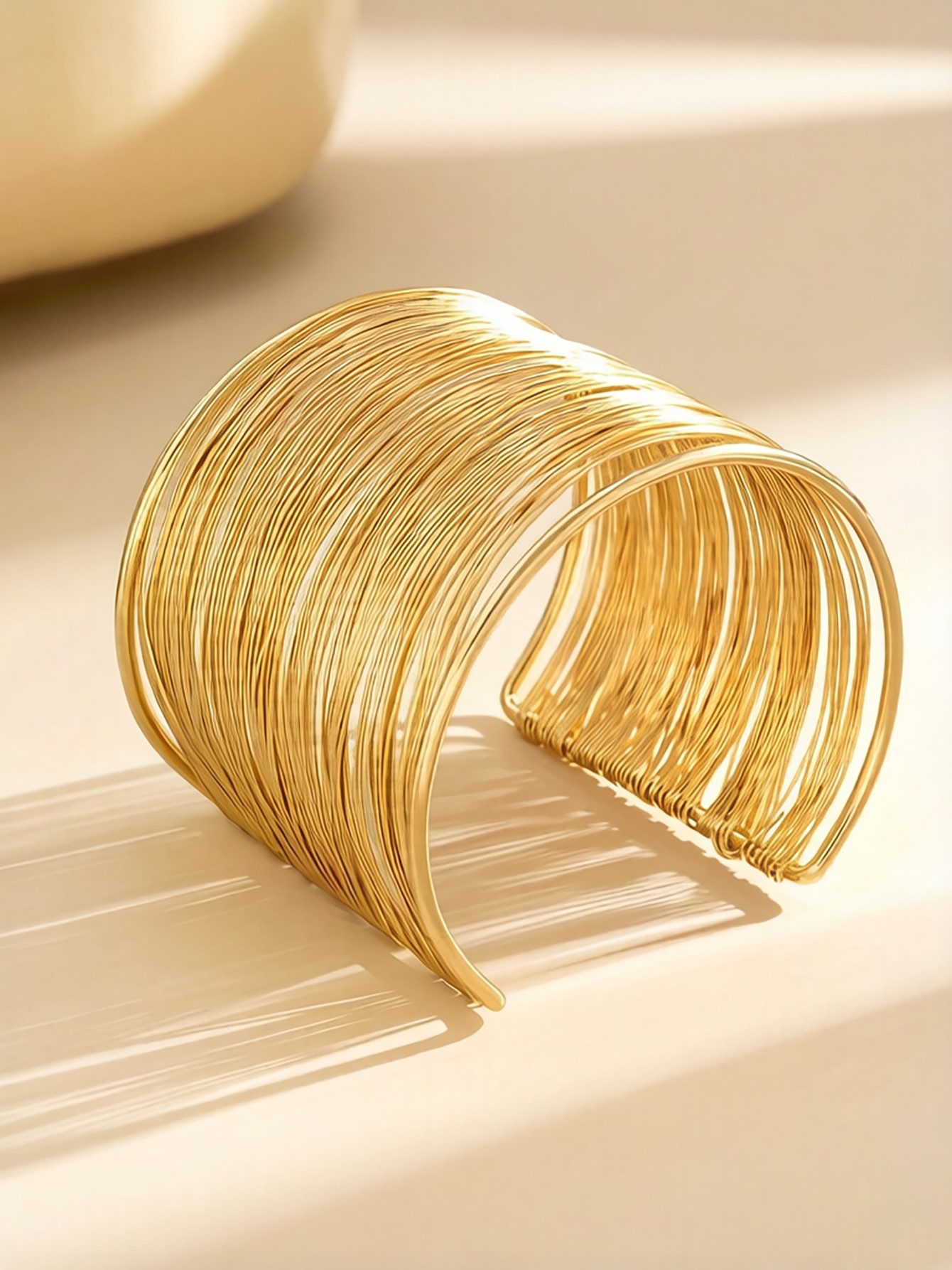 Gold Multistrand Cuff Bracelet