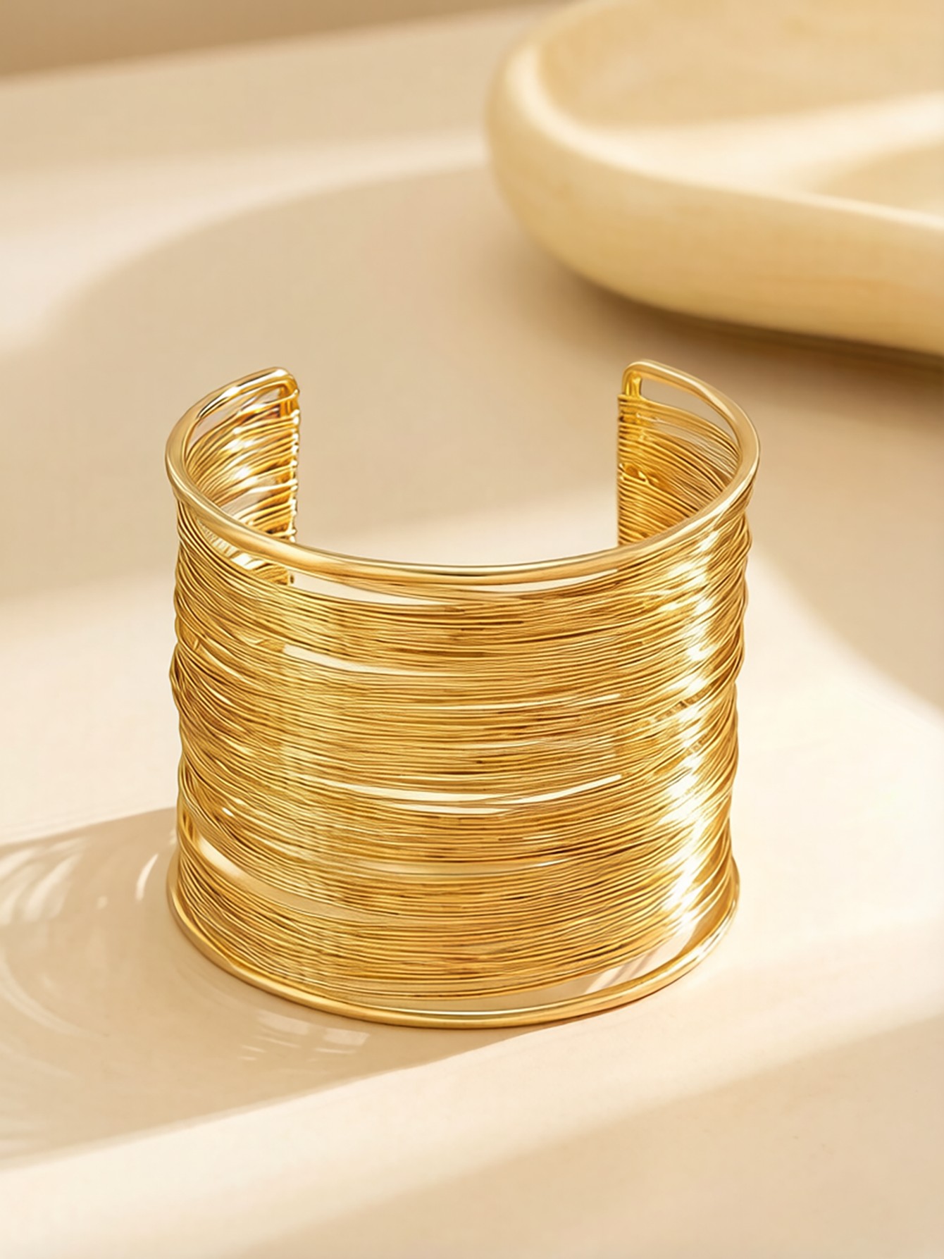 Gold Multistrand Cuff Bracelet