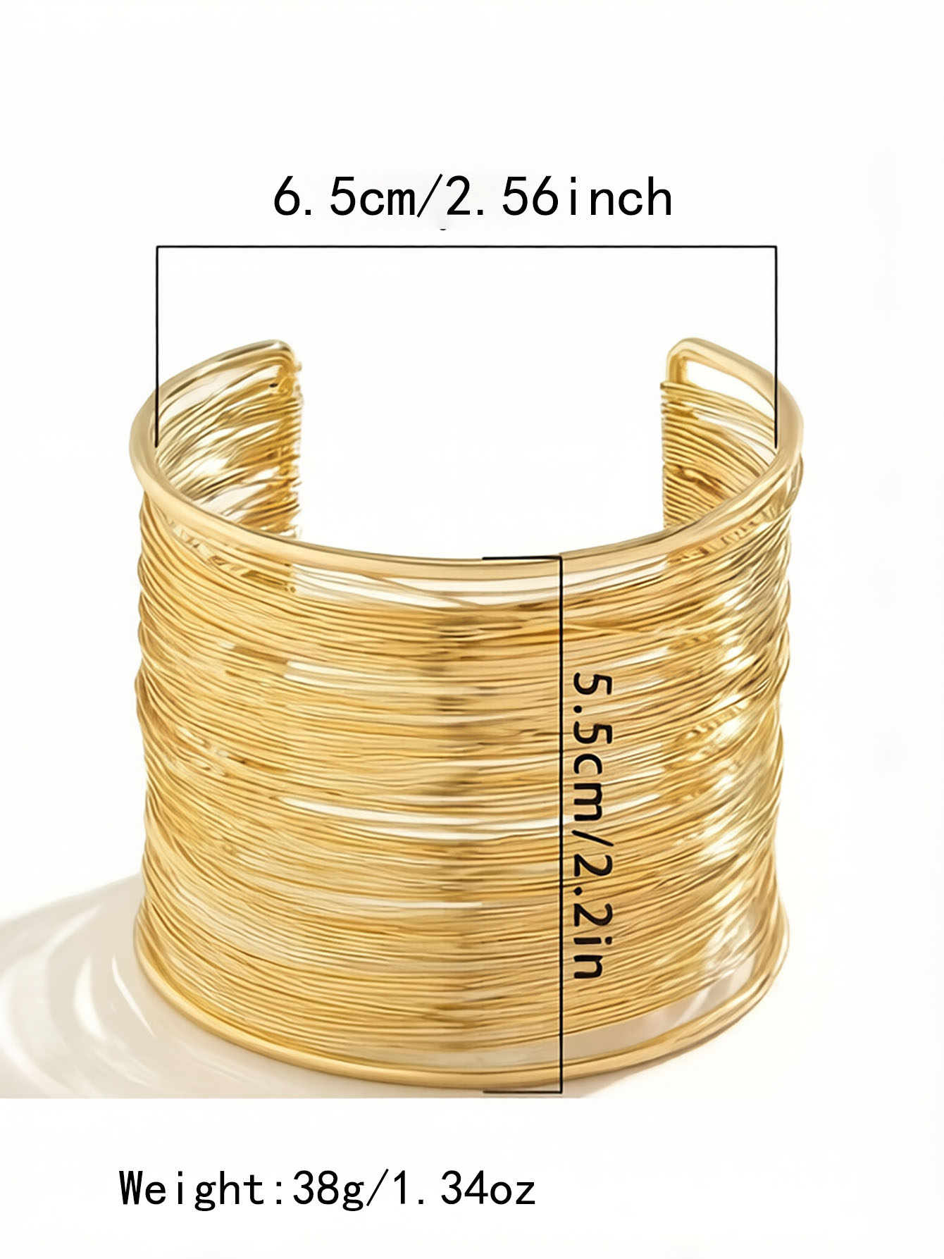 Gold Multistrand Cuff Bracelet
