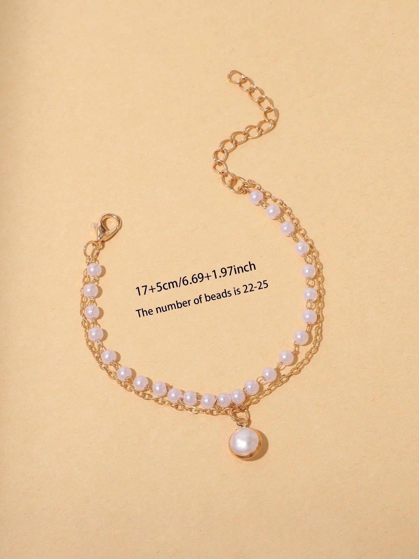 Gold Multistrand Pearl Bracelet