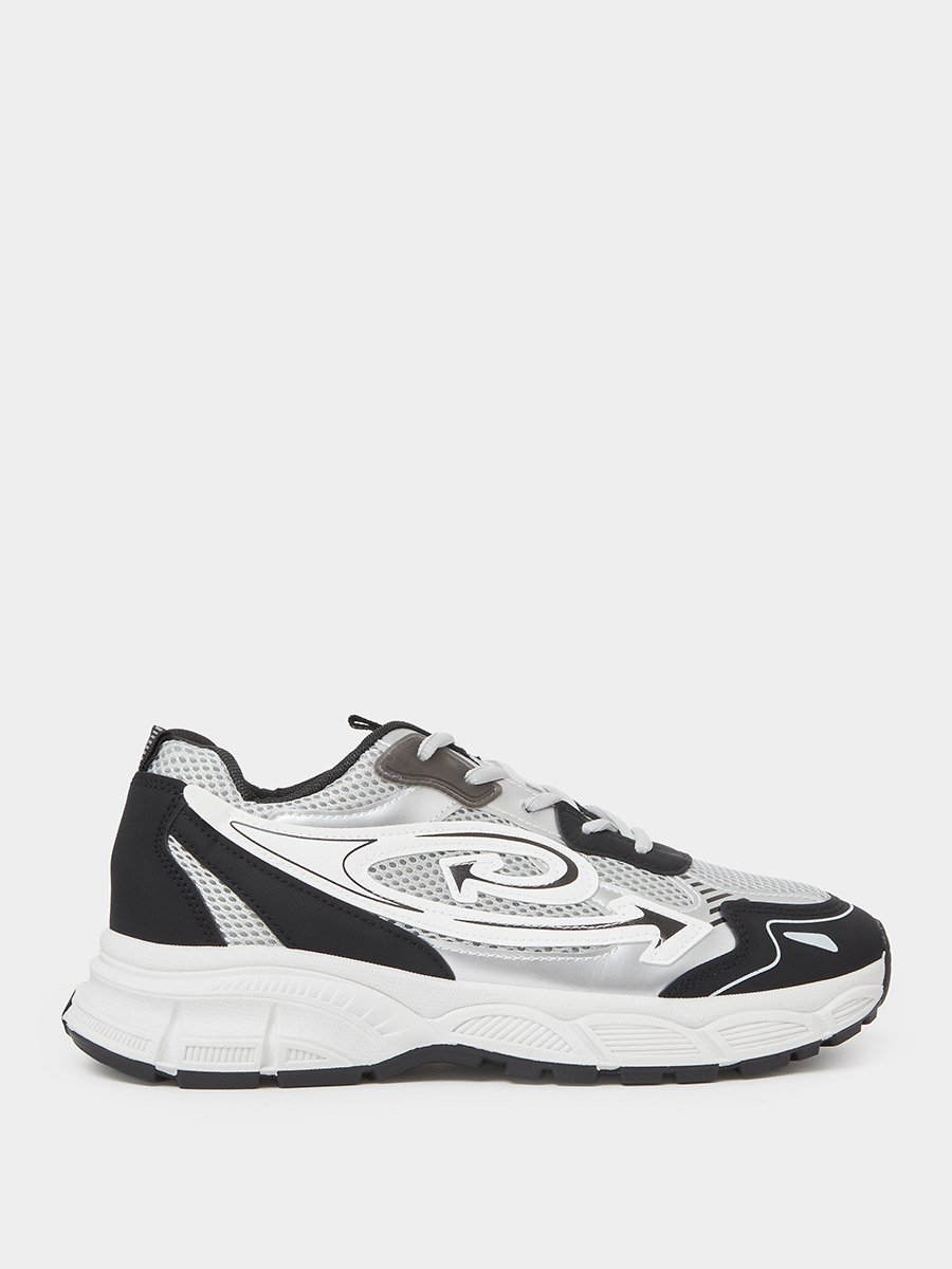 Men White Mesh Athletic Sneakers