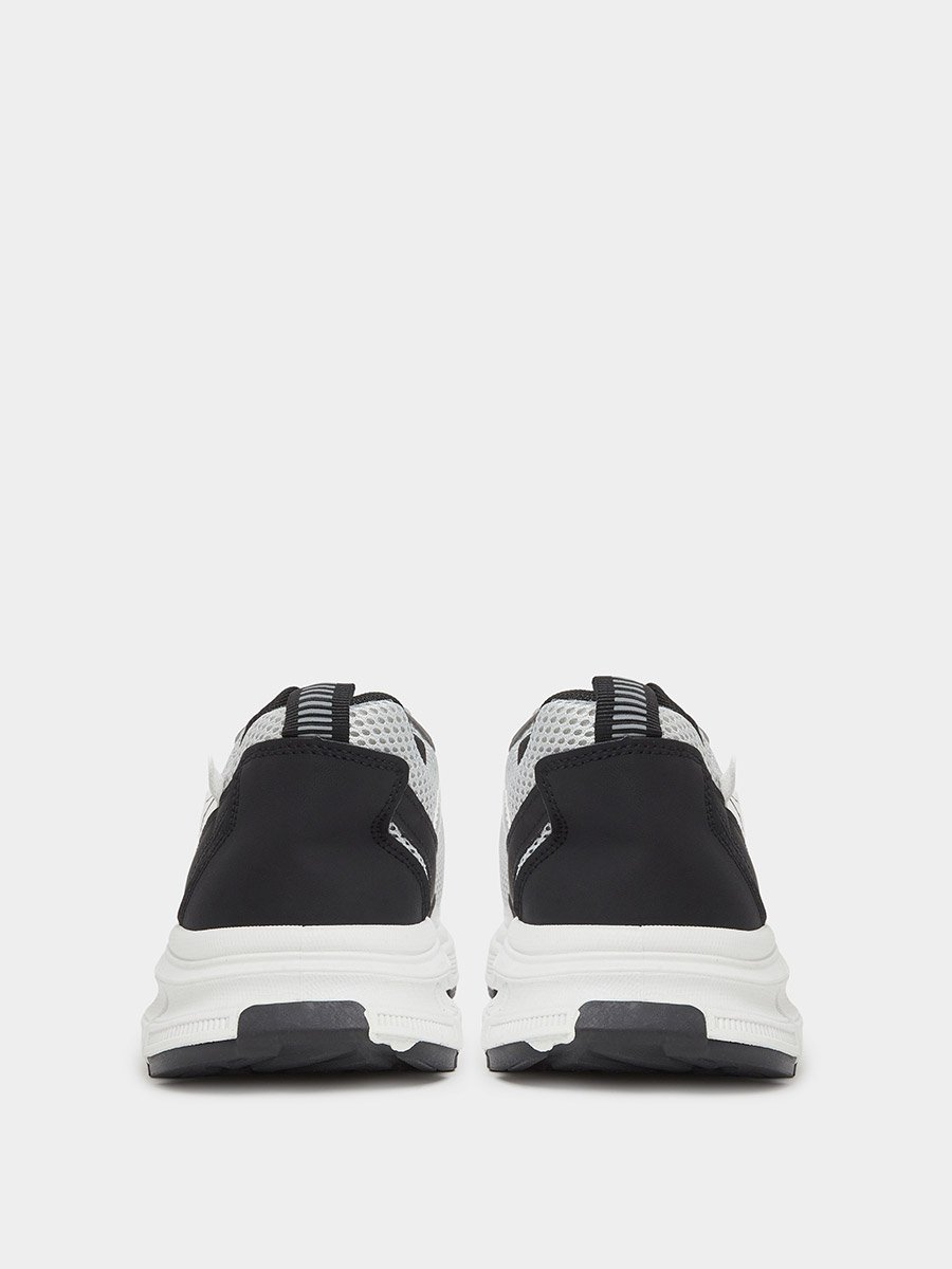 Men White Mesh Athletic Sneakers