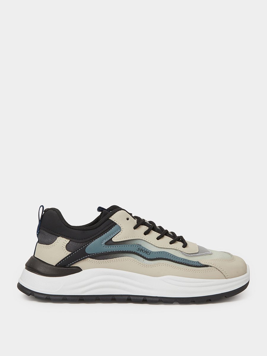 Multi-Color Lace-Up Sports Sneakers