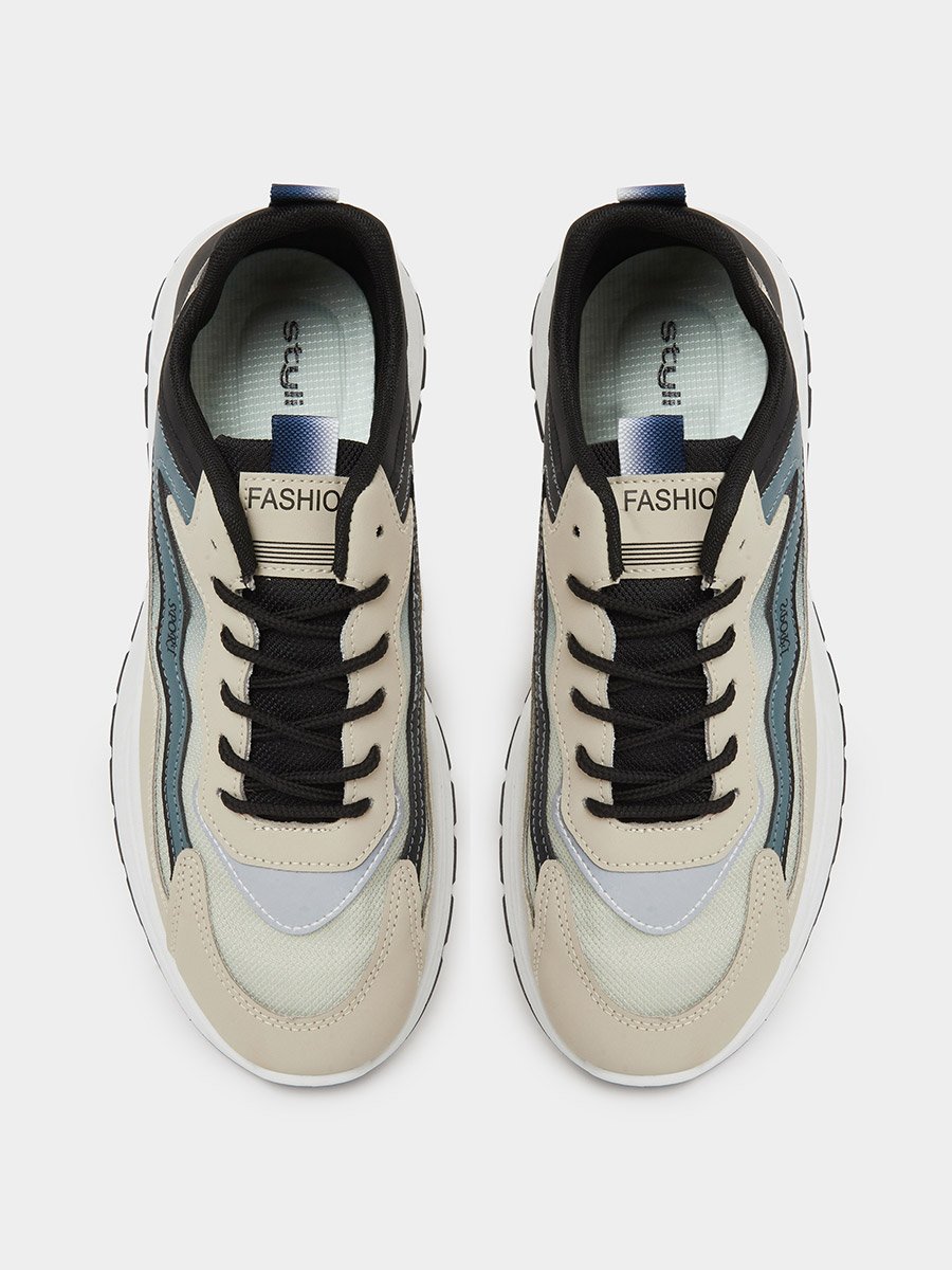 Multi-Color Lace-Up Sports Sneakers